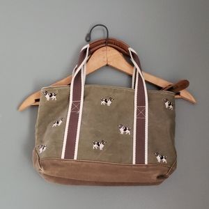Vintage L.l. Bean Mini Embroidered Dog Tote